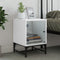 vidaXL Bedside Cabinet with Glass Door White 35x37x50 cm