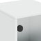 vidaXL Bedside Cabinet with Glass Door White 35x37x50 cm