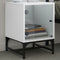 vidaXL Bedside Cabinets with Glass Doors 2 pcs White 35x37x50 cm