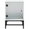 vidaXL Bedside Cabinets with Glass Doors 2 pcs White 35x37x50 cm