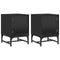vidaXL Bedside Cabinets with Glass Doors 2 pcs Black 35x37x50 cm