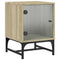 vidaXL Bedside Cabinets with Glass Doors 2 pcs Sonoma Oak 35x37x50 cm
