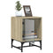 vidaXL Bedside Cabinets with Glass Doors 2 pcs Sonoma Oak 35x37x50 cm