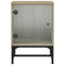 vidaXL Bedside Cabinets with Glass Doors 2 pcs Sonoma Oak 35x37x50 cm