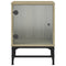 vidaXL Bedside Cabinets with Glass Doors 2 pcs Sonoma Oak 35x37x50 cm