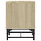 vidaXL Bedside Cabinets with Glass Doors 2 pcs Sonoma Oak 35x37x50 cm