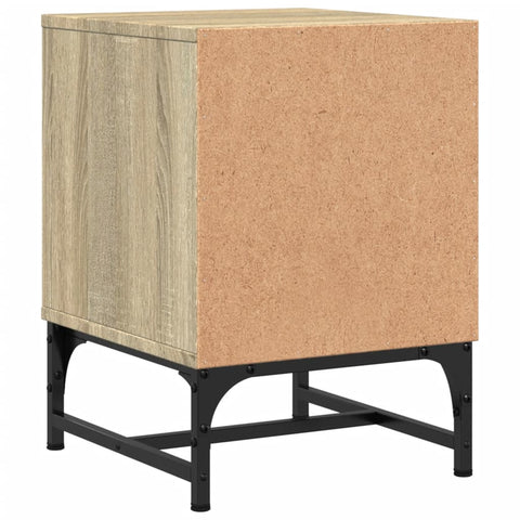 vidaXL Bedside Cabinets with Glass Doors 2 pcs Sonoma Oak 35x37x50 cm