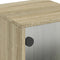 vidaXL Bedside Cabinets with Glass Doors 2 pcs Sonoma Oak 35x37x50 cm