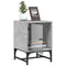 vidaXL Bedside Cabinet with Glass Door Concrete Grey 35x37x50 cm