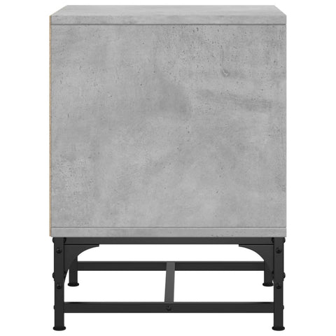 vidaXL Bedside Cabinet with Glass Door Concrete Grey 35x37x50 cm