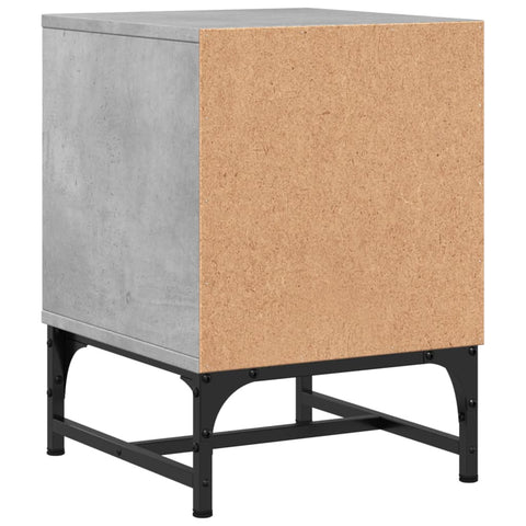 vidaXL Bedside Cabinet with Glass Door Concrete Grey 35x37x50 cm