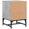 vidaXL Bedside Cabinet with Glass Door Concrete Grey 35x37x50 cm