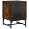 vidaXL Bedside Cabinets with Glass Doors 2 pcs Smoked Oak 35x37x50 cm