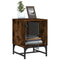 vidaXL Bedside Cabinets with Glass Doors 2 pcs Smoked Oak 35x37x50 cm