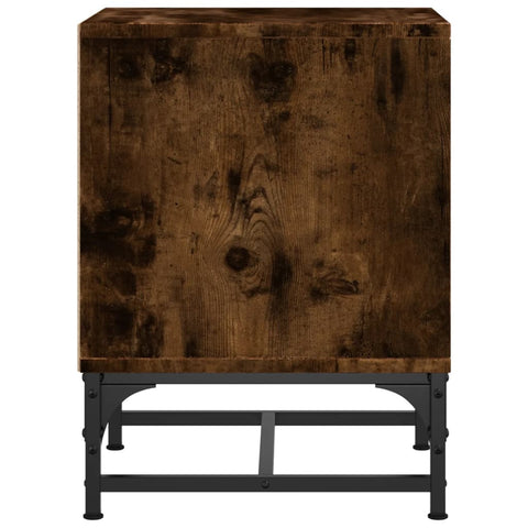 vidaXL Bedside Cabinets with Glass Doors 2 pcs Smoked Oak 35x37x50 cm