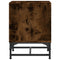 vidaXL Bedside Cabinets with Glass Doors 2 pcs Smoked Oak 35x37x50 cm