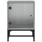vidaXL Bedside Cabinet with Glass Door Grey Sonoma 35x37x50 cm