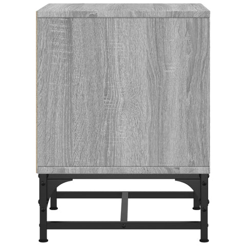 vidaXL Bedside Cabinet with Glass Door Grey Sonoma 35x37x50 cm