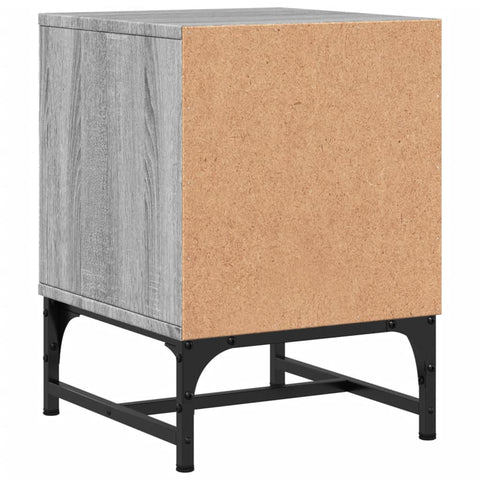 vidaXL Bedside Cabinet with Glass Door Grey Sonoma 35x37x50 cm