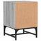 vidaXL Bedside Cabinet with Glass Door Grey Sonoma 35x37x50 cm