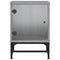 vidaXL Bedside Cabinets with Glass Doors 2 pcs Grey Sonoma 35x37x50 cm