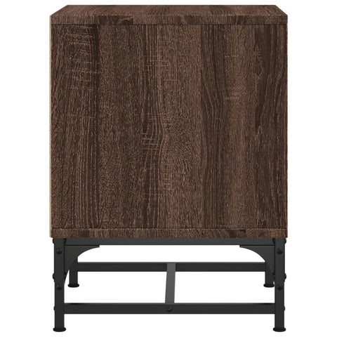 vidaXL Bedside Cabinet with Glass Door Brown Oak 35x37x50 cm
