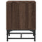 vidaXL Bedside Cabinet with Glass Door Brown Oak 35x37x50 cm