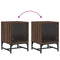 vidaXL Bedside Cabinet with Glass Door Brown Oak 35x37x50 cm