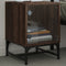 vidaXL Bedside Cabinets with Glass Doors 2 pcs Brown Oak 35x37x50 cm