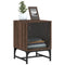 vidaXL Bedside Cabinets with Glass Doors 2 pcs Brown Oak 35x37x50 cm
