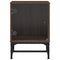 vidaXL Bedside Cabinets with Glass Doors 2 pcs Brown Oak 35x37x50 cm