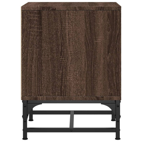 vidaXL Bedside Cabinets with Glass Doors 2 pcs Brown Oak 35x37x50 cm