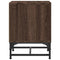 vidaXL Bedside Cabinets with Glass Doors 2 pcs Brown Oak 35x37x50 cm