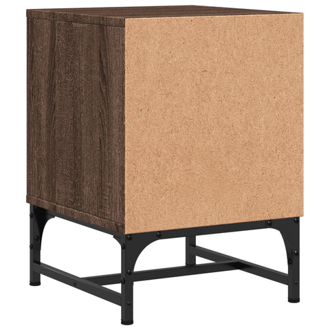 vidaXL Bedside Cabinets with Glass Doors 2 pcs Brown Oak 35x37x50 cm