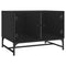 vidaXL Coffee Table with Glass Doors Black 68.5x50x50 cm