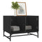 vidaXL Coffee Table with Glass Doors Black 68.5x50x50 cm
