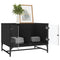 vidaXL Coffee Table with Glass Doors Black 68.5x50x50 cm