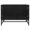 vidaXL Coffee Table with Glass Doors Black 68.5x50x50 cm