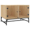 vidaXL Coffee Table with Glass Doors Sonoma Oak 68.5x50x50 cm
