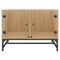 vidaXL Coffee Table with Glass Doors Sonoma Oak 68.5x50x50 cm