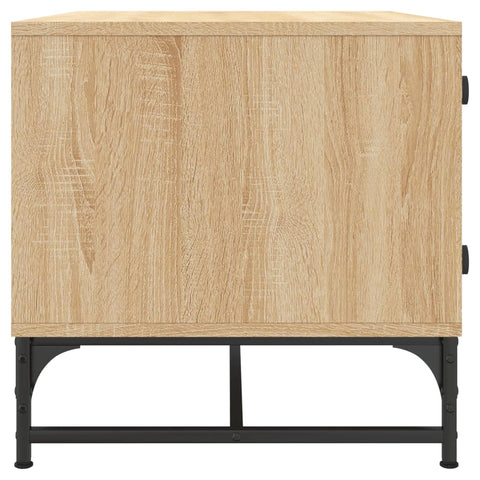 vidaXL Coffee Table with Glass Doors Sonoma Oak 68.5x50x50 cm