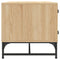 vidaXL Coffee Table with Glass Doors Sonoma Oak 68.5x50x50 cm