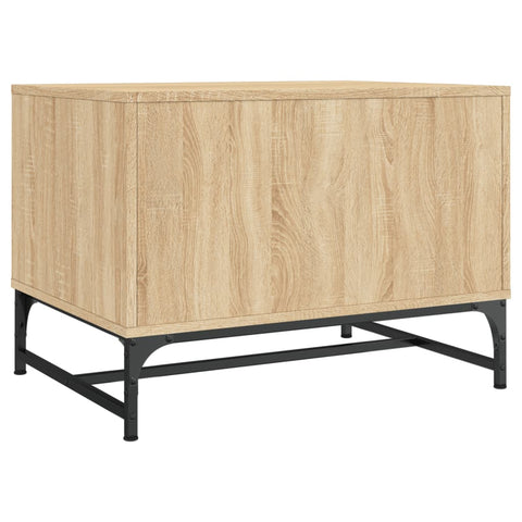 vidaXL Coffee Table with Glass Doors Sonoma Oak 68.5x50x50 cm