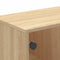 vidaXL Coffee Table with Glass Doors Sonoma Oak 68.5x50x50 cm