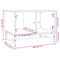 vidaXL Coffee Table with Glass Doors Sonoma Oak 68.5x50x50 cm