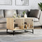 vidaXL Coffee Table with Glass Doors Sonoma Oak 68.5x50x50 cm