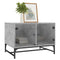 vidaXL Coffee Table with Glass Doors Concrete Grey 68.5x50x50 cm