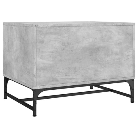 vidaXL Coffee Table with Glass Doors Concrete Grey 68.5x50x50 cm