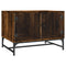 vidaXL Coffee Table with Glass Doors Smoked Oak 68.5x50x50 cm
