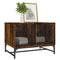 vidaXL Coffee Table with Glass Doors Smoked Oak 68.5x50x50 cm